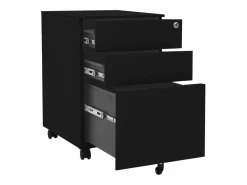 New vidaxl Armario archivador acero 39x45x60 cm Negro