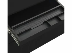 New vidaxl Armario archivador acero 39x45x60 cm Negro
