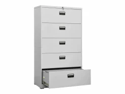 New Armario archivador de acero claro 90x46x164 cm Cajonera De Escritorio
