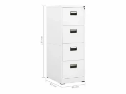 vidaxl Armario archivador de acero 46x62x133 cm