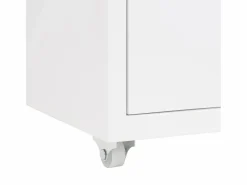 Sale vidaxl Armario archivador móvil metal 28x41x69 cm Blanco