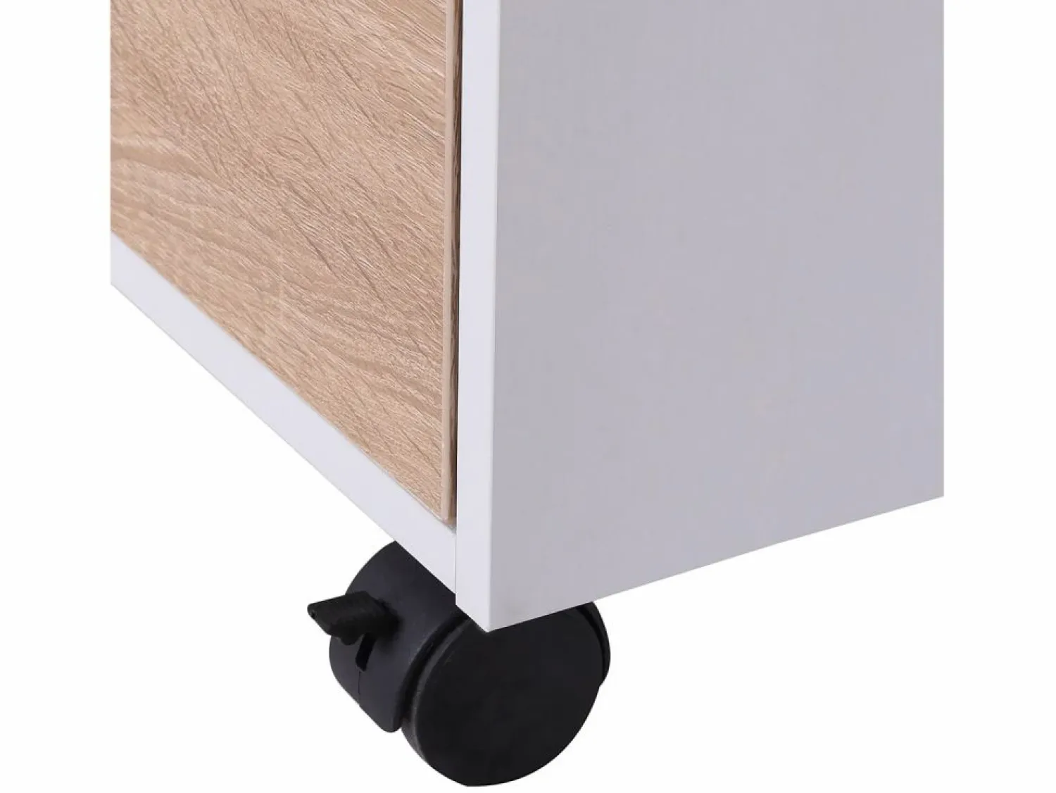 Best Homcom Armario archivador móvil roble y blanco 40x50x57,5 cm Multicolor