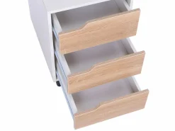 Best Homcom Armario archivador móvil roble y blanco 40x50x57,5 cm Multicolor