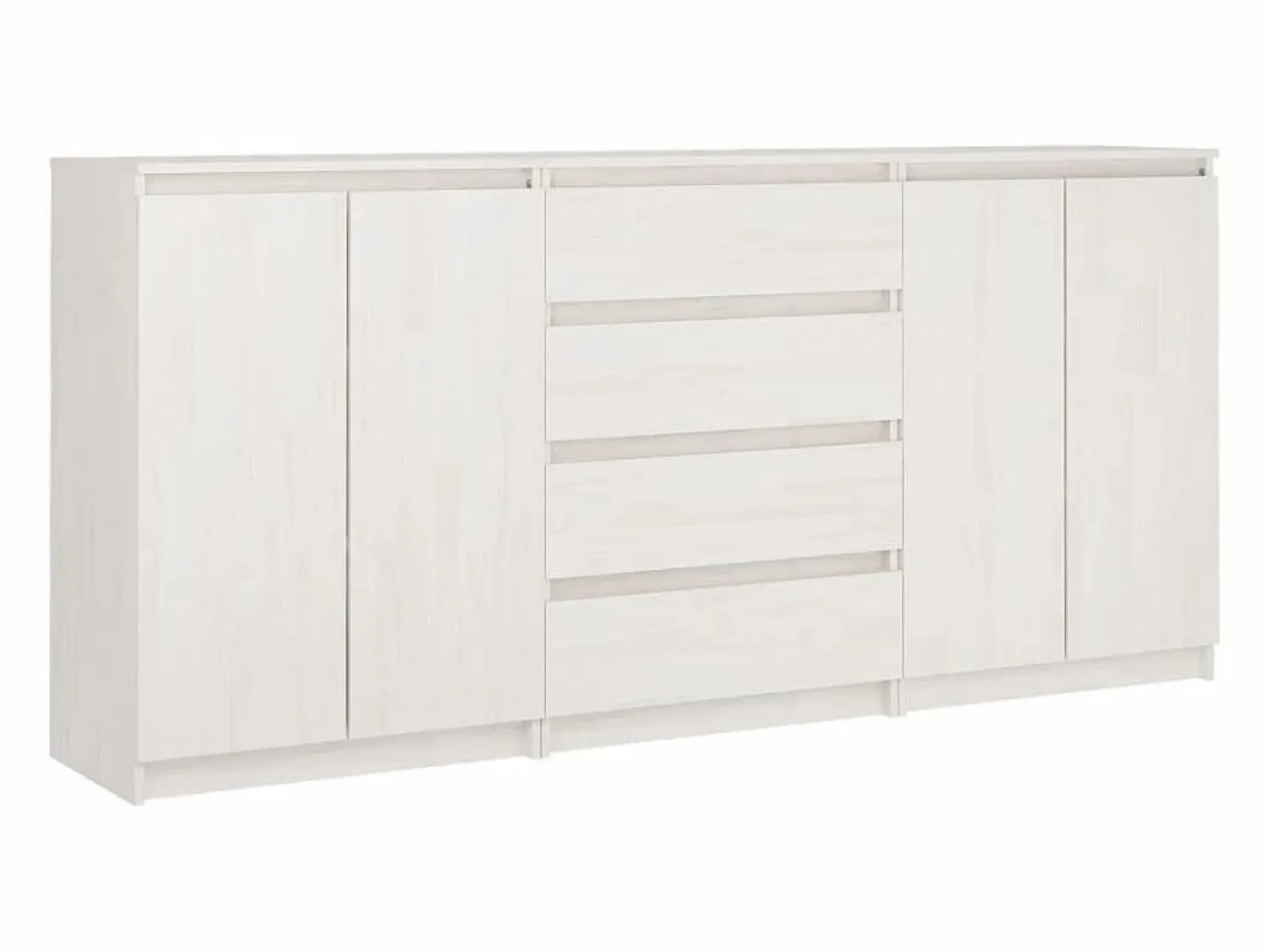 vidaxl Armario auxiliar 3 unidades madera maciza de pino