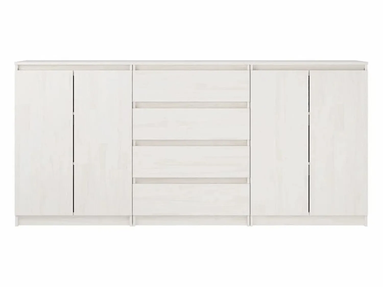 vidaxl Armario auxiliar 3 unidades madera maciza de pino