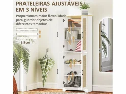 Sale Armario auxiliar Boho 4 puertas 6 estantes ajustables /natural 170x60x30 cm Aparador De Cocina