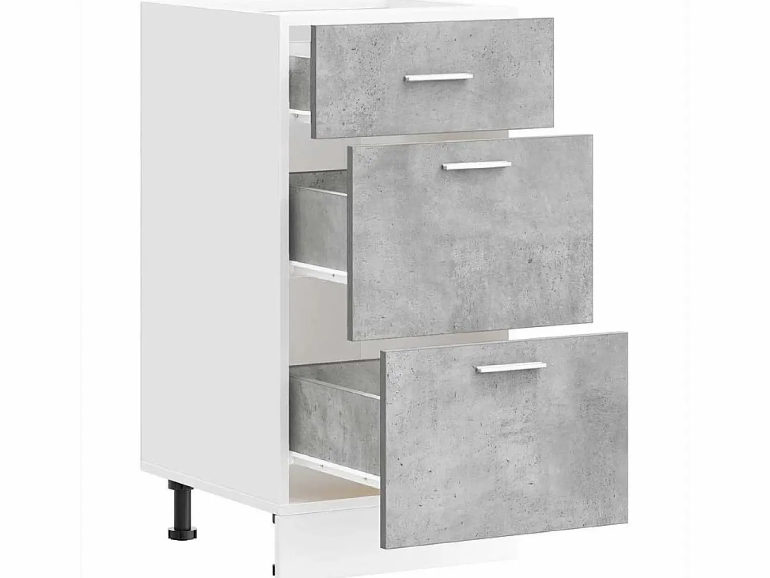 vidaxl Armario bajo "Lyon" Hormigón 40x46x81,5 cm Madera de ingeniería Gris