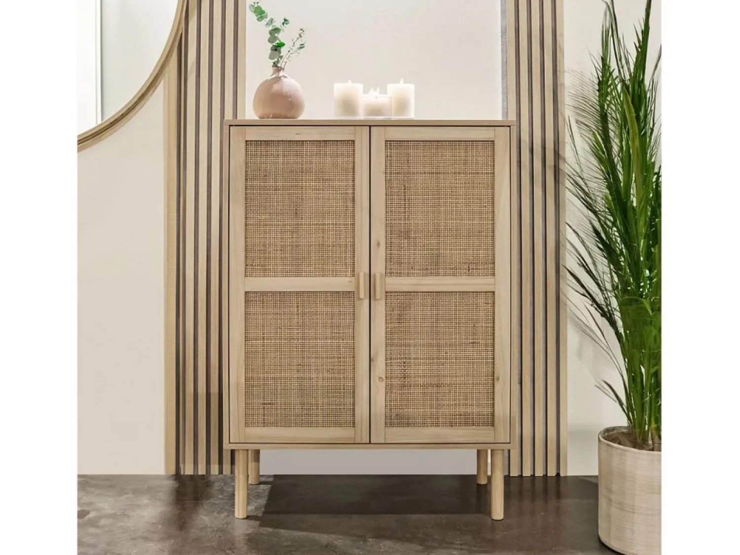 duehome Armario bajo Made Pino - Rattan