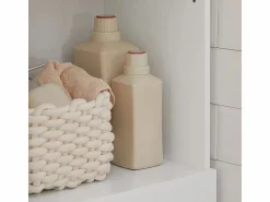 Sobuy Armario Baño Alta Mueble Columna de baño Armario para baño con 5 Estantes Estanterías de baño Medidas: 40x30x160cm BZR43-W ES
