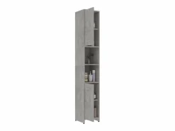 Online vidaxl Armario baño madera contrachapada hormigón 30x30x183,5 cm Gris