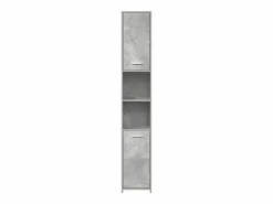 Online vidaxl Armario baño madera contrachapada hormigón 30x30x183,5 cm Gris
