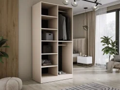 Clearance Armario: Beige Arena / Vidrio Antisol, 100 x 200 x 51 cm Negro