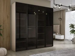 Armario: Beige Arena / Vidrio Antisol, 200 x 200 x 51 cm