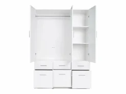 New Armario BELOMY de 3 puertas y 6 cajones, 136 cm de ancho, en color Armario