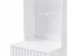 Discount Armario con 2 puertas, 1 cajón, 4 ganchos y 1 banco, 100x30x180cm Armario De Entrada