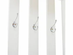 Clearance Hauss Spole Armario con 2 puertas, cajón, colgadores y banqueta, puerta de cristal 85x33,5x200cm Blanco