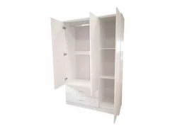 Outlet Armario Boreal 3 puertas + 2 cajones 180x90x42 cm Blanco