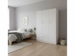 Outlet Armario Boreal 3 puertas + 2 cajones 180x90x42 cm Blanco