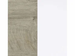 Outlet duehome Armario Brike 180 2 puertas correderas Blanco Artik (Blanco Mate) – Roble Alaska Gris