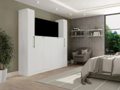 Vente-unique Armario cabecero L206 cm con almacenamiento en color - ANTERO