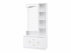 Hauss Spole Armario con espejo, 2 cajones y 2 puertas - 90 x 40 x 180 cm