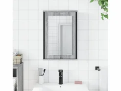 Clearance Armario con espejo de baño madera Sonoma 42x12x60 cm ES183056 Mueble De Pared Para Baño
