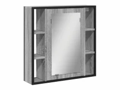 Hot Armario con espejo de baño madera Sonoma 60x16x60 cm ES614755 Mueble De Pared Para Baño