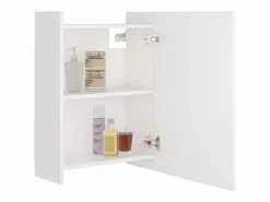 Armario con espejo de baño madera contrachapada 62,5x20,5x64 cm ES170363 Blanco