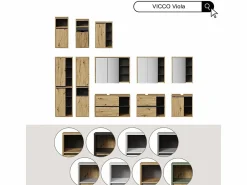 Clearance Armario con espejo para baño roble artesanal 100x18x75 viola Mueble De Pared Para Baño