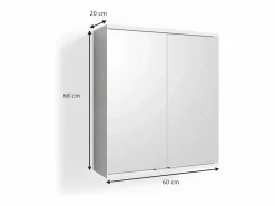 Vicco Armario con espejo para baño 60x20x68 roy