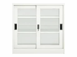 vidaxl Armario con puerta corredera acero 90x40x90 cm