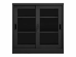 vidaxl Armario con puerta corredera acero antracita 90x40x90 cm Gris antracita