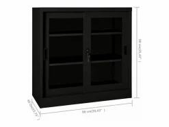 vidaxl Armario con puerta corredera acero 90x40x90 cm