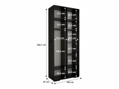 Abiks Möbel Armario con puertas batientes Inova 1 236,7/200/47