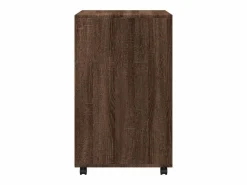 Armario con ruedas de roble marrón 60x48x81 cm madera de ingeniería