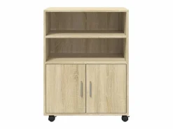 Armario con ruedas de roble Sonoma 60x48x81 cm madera de ingeniería