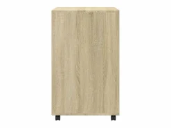 Armario con ruedas de roble Sonoma 60x48x81 cm madera de ingeniería