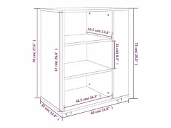 Best Armario con ruedas madera contrachapada Sonoma 60x35x75 cm Cajonera De Escritorio