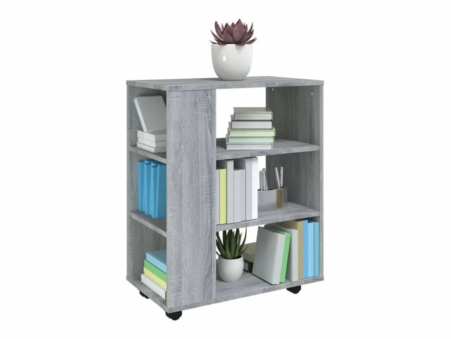 Best Armario con ruedas madera contrachapada Sonoma 60x35x75 cm Cajonera De Escritorio