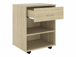 Hot Armario con ruedas madera contrachapada roble Sonoma 46x36x59cm Cajonera De Escritorio
