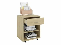 Hot Armario con ruedas madera contrachapada roble Sonoma 46x36x59cm Cajonera De Escritorio