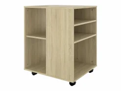 Outlet Armario con ruedas madera contrachapada roble Sonoma 60x53x72cm Cajonera De Escritorio