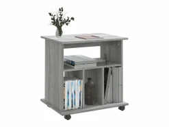 Discount vidaxl Armario con ruedas madera contrachapada Sonoma 60x45x60 cm Gris