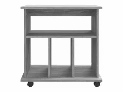 Discount vidaxl Armario con ruedas madera contrachapada Sonoma 60x45x60 cm Gris