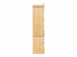 Online Armario con vitrina Corona madera maciza pino 103,5x42x180 cm Aparador De Cocina