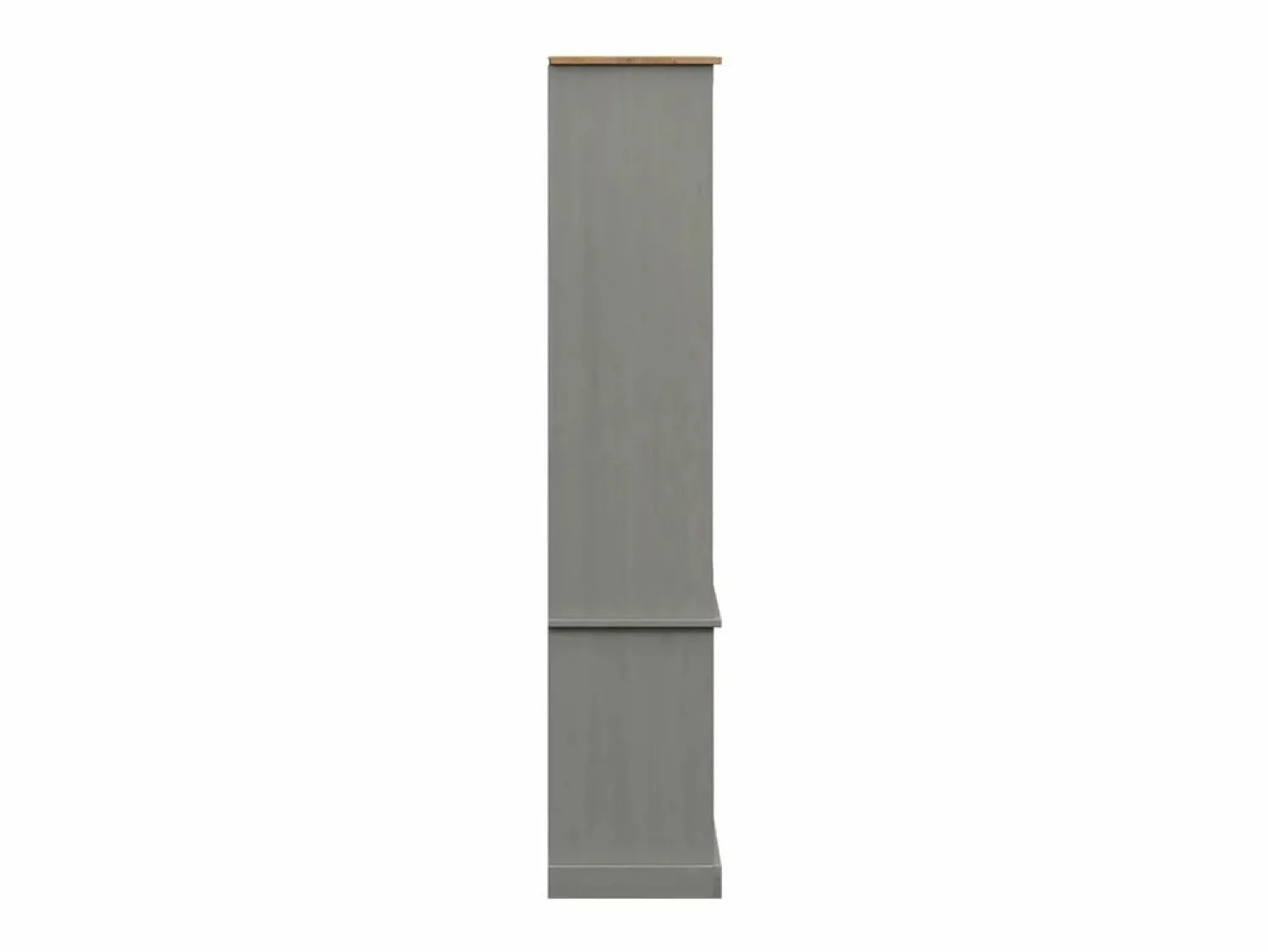 Clicnbuy Armario con vitrina VIGO madera maciza pino 85x35x170 cm Gris
