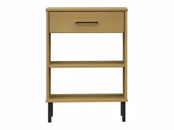 Armario consola patas de metal madera maciza pino marrón OSLO Estantería