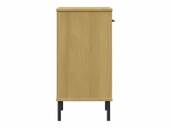 Armario consola patas de metal madera maciza pino marrón OSLO Estantería