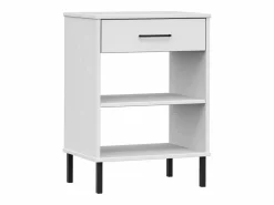 Clearance Clicnbuy Armario consola patas de metal madera maciza pino OSLO Blanco