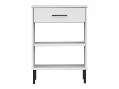 Clearance Clicnbuy Armario consola patas de metal madera maciza pino OSLO Blanco
